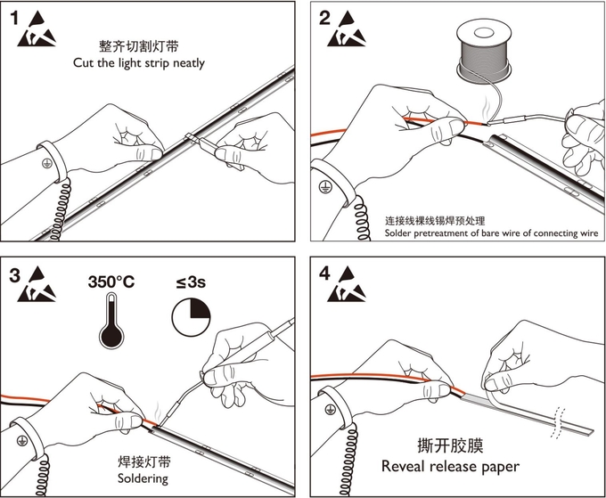 L'ÉPI flexible d'intérieur a mené les puces CRI90 1 de la bande 10w 512