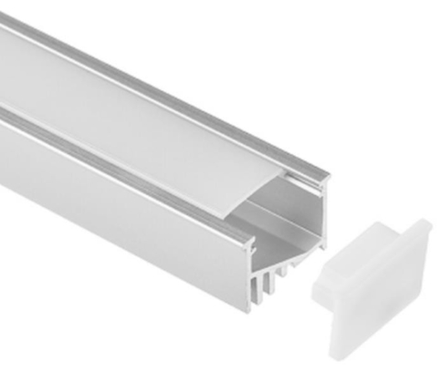 Extrusions menées en aluminium Double-anodisées de bande 21x12.5mm RoHS