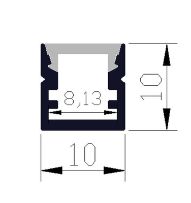 Profil en aluminium 10 x de lumière ignifuge de LED la Manche en aluminium menée par 10mm