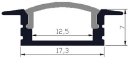 Aviation de la Manche de lumière de bande de LED 6063 OEM en aluminium de 17,3 x de 7mm